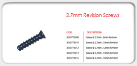 2.7mm Revision Screws