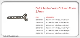 Distal Radius Volar Column Plates I 2.7mm