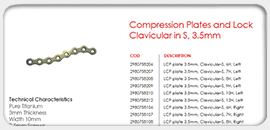 Compression Plates and Lock Clavicular in S, 3.5mm 