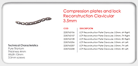 Compression Plates and Lock Reconstruction Clavicular 3.5mm 