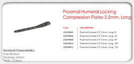 Proximal Humeral Locking Compression Plates 3.5mm, Long