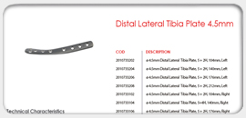 Distal Lateral Tibia Plate 4.5mm