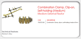 Combination Clamp, Clip-on, Self-holding (Medium)