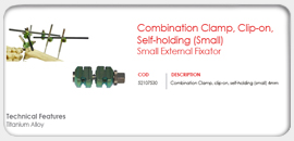 Combination Clamp, Clip-on, Self-holding (Small)