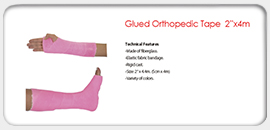 Glued Orthopedic Tape 2"x4m