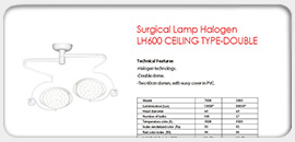 Surgical Lamp Halogen LH600 Ceiling Type Double