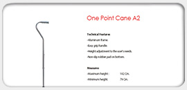 One Point Cane A2