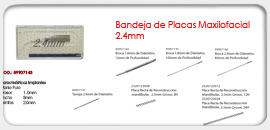 Bandeja de Placas Maxilofacial 2.4mm 