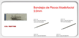 Bandeja de Placas Maxilofacial 2.0mm