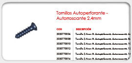 Tornillo Autorroscante-Autoperforante 2.4mm