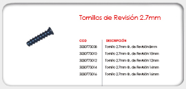 Tornillo de Revisión 2.7mm 