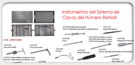 Instrumentos del Sistema de Clavos del Húmero BioNail