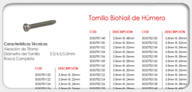 Tornillo BioNail de Húmero
