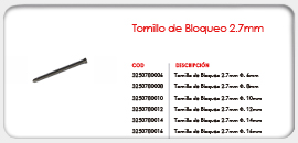Tornillo de Bloqueo 2.7mm 