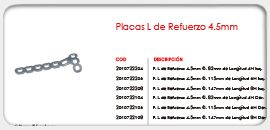 Placas L de Refuerzo 4.5mm