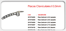 Placas Claviculares II 3.5mm