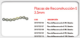 Placa de Reconstrucción-S 3.5mm