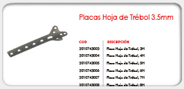 Placas de Hoja de Trébol 3.5mm