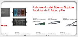 Instrumentos del Sistema Bioplate Modular de la Mano y Pie