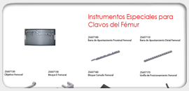 Instrumentos Especiales para Clavos del Fémur