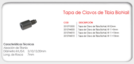 Tapa de Clavos de Tibia BioNail