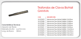 Tirafondos de Clavos BioNail GAMMA