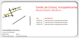 Tornillo de Schanz, Autoperforantes Mediano