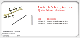 Tornillo de Schanz, Roscado Mediano