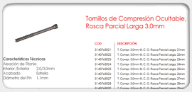 3.0mm Headless Compression Screws Short Thread