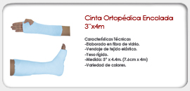 Cinta Ortopédica Encolada 3"x4m
