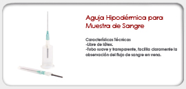 Aguja Hipodérmica para Muestra de Sangre
