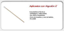 Aplicador con Algodón 6"