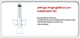 Jeringa Angiográfica con Adaptador Fijo