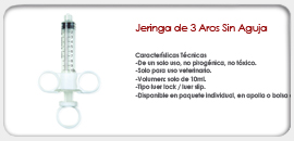 Jeringa de 3 Aros Sin Aguja