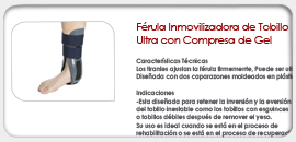 Férula Inmovilizadora de Tobillo Ultra con Compresa de Gel