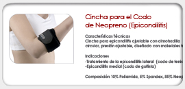 Cincha para el Codo de Neopreno Epicondilitis