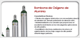 Bombona de Oxígeno de Aluminio